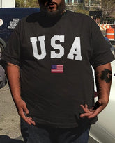 Plus Size Men's USA T-Shirt